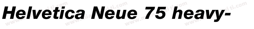 Helvetica Neue 75 heavy字体转换